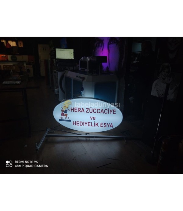 Hera Hediyelik Esya Işıklı Elips Hazır Tabela