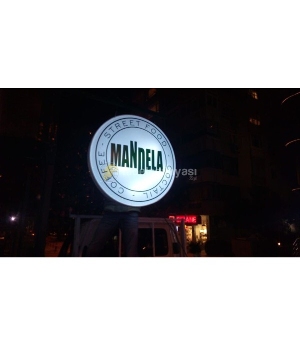 Mandela Coffee Işıklı Hazır Daire Tabela