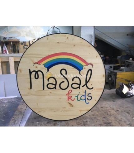 Masal Kids Ahşap Tabela