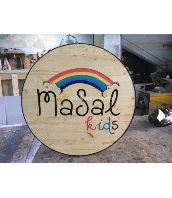 Masal Kids Ahşap Tabela