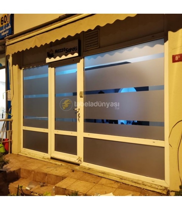 Meze Sepeti Cam Üzeri Kumlu Folyo Uygulama