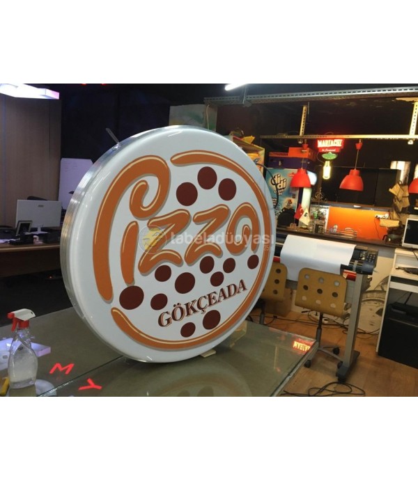 Pizza Gökçeada Işıklı Hazır Daire Tabela