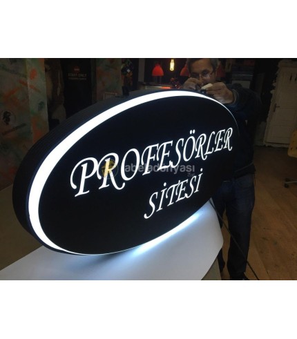 Profesörler Sitesi  Işıklı Elips Hazır Tabela