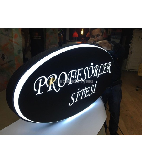 Profesörler Sitesi  Işıklı Elips Hazır Tabela