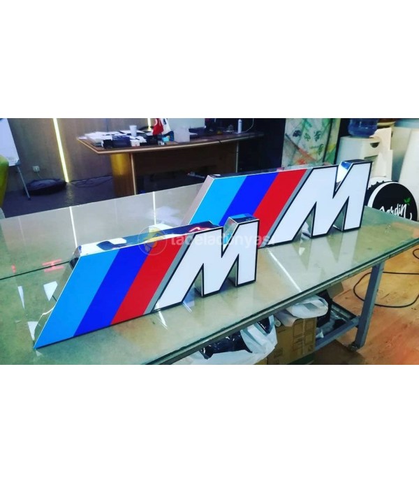 İsviçre Fileli Krom Kutu Harf Garaj Tabelası