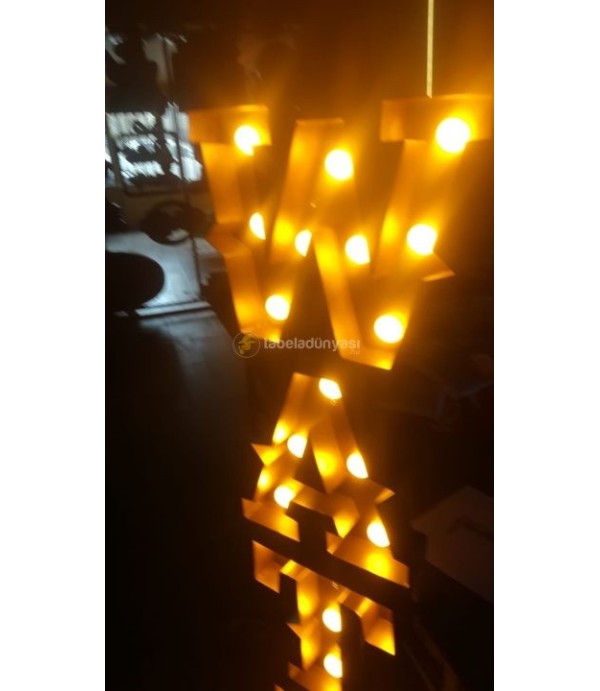 Water  Ampüllü Kutu Harf Tabela