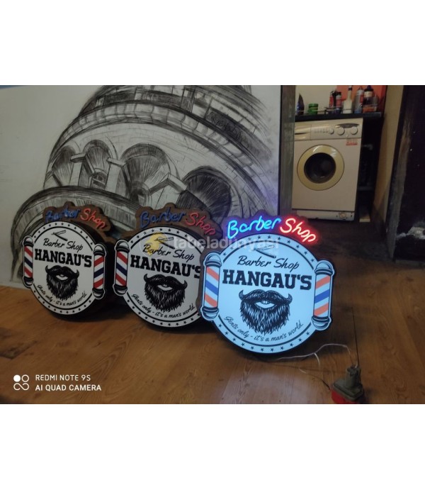 Barber Almanya  Neon Görünümlü  Led 3D Led Tabela