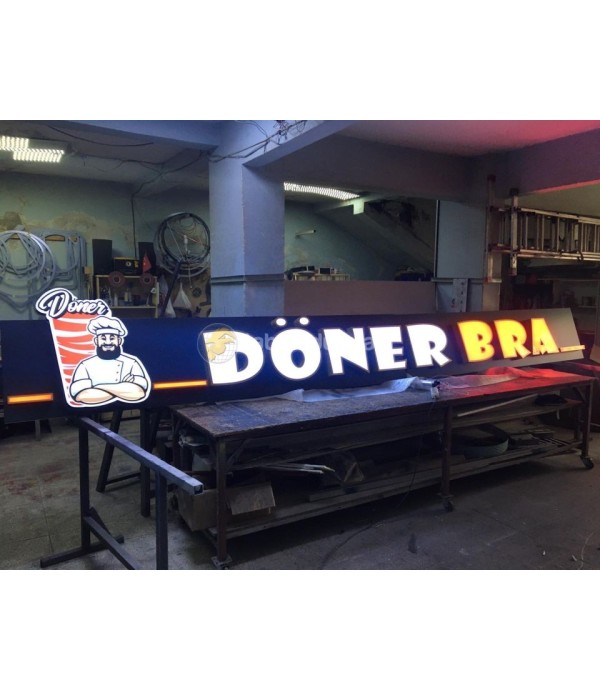 Döner Bra Almaya Işıklı tabela