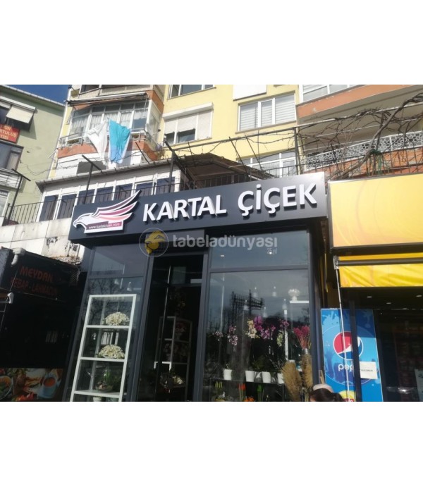 Kartal Çiçek Işıklı Kutu Harf Tabela