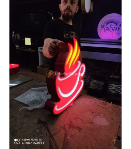 Avusturya 3d led kahve ve dondurma Tabelası 