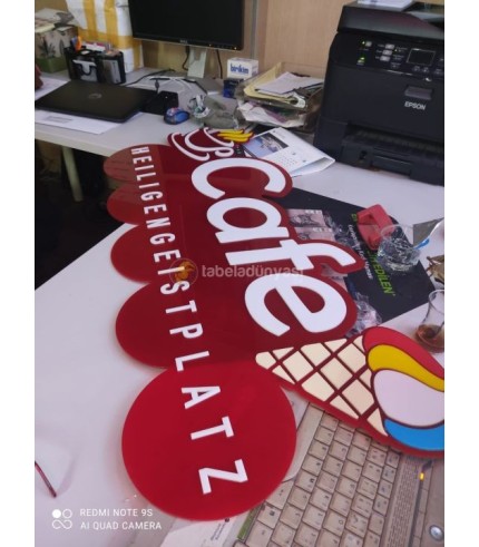 Avusturya Kesme harf banko  Cafe Tabela