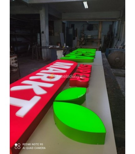 Tabela Işıklı Almanya Mega Mark Kutu Harf