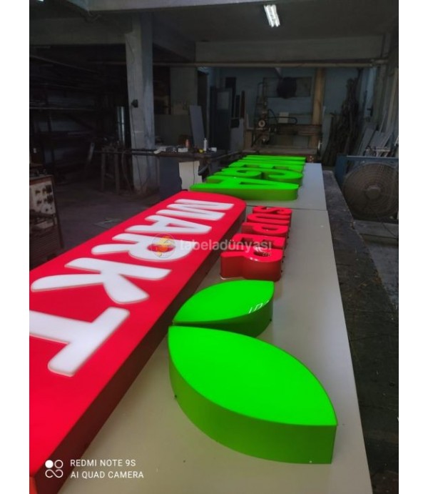 Tabela Işıklı Almanya Mega Mark Kutu Harf