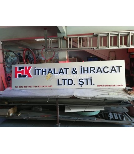 HCK İthalat İhracat Işıklı Tabela