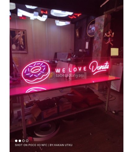 Donuts Neon Hortum LED Yurt dışı Tabela