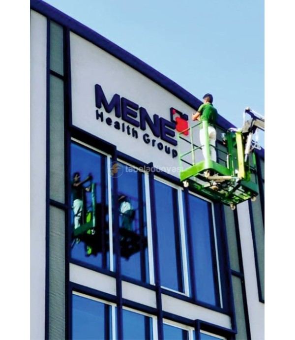 Mene Health Group Çatı Duvar Tabela