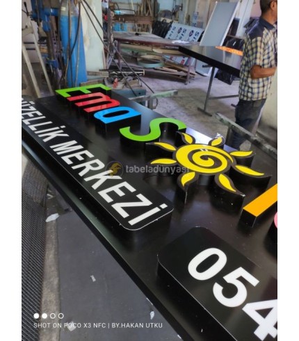 Ema Solaryum Işıklı Kutu Harf Tabela