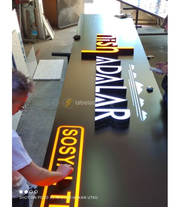 Nish Adalar Işıklı Kutu Harf Tabela