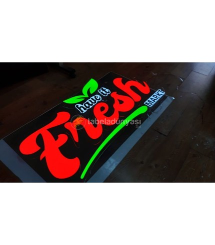 Fresh Yurt dışı ışıklı kutu harf tabela