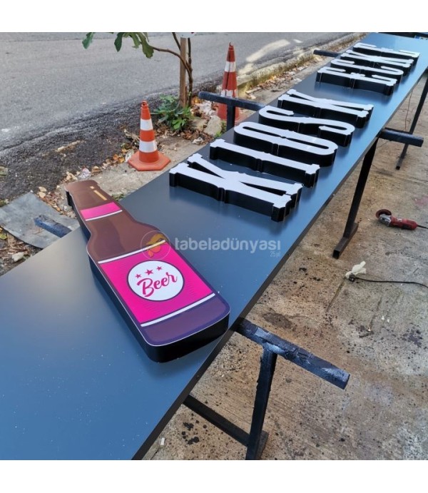 Kıosk Ecke Almanya Işıklı Kutu Harf Tabela