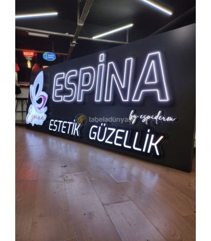 Espina güzellik merkezi Işıklı kutu harf tabela