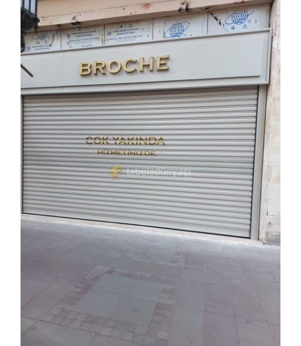 Broche patine boyalı ışıklı kutu harf