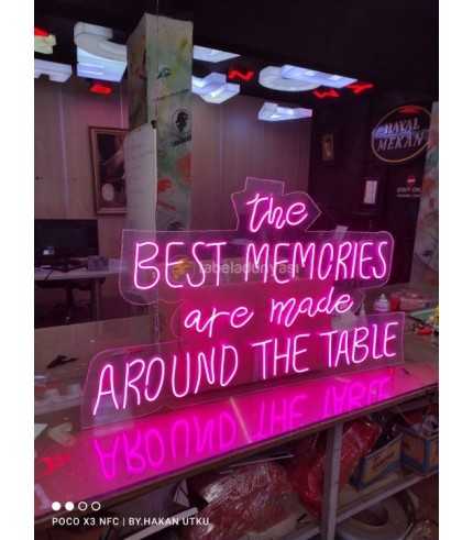 Best Memories neon hortum led tabela