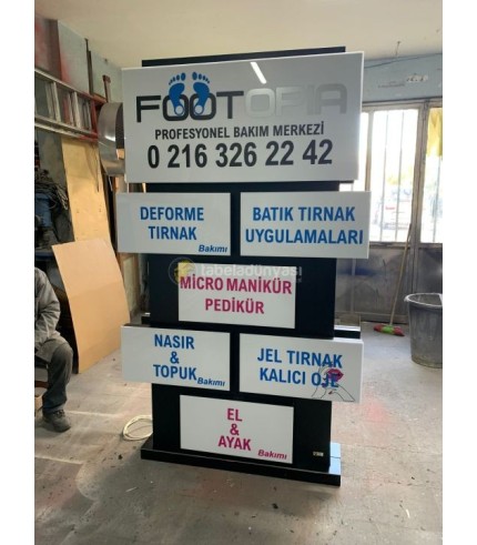 Footopia El Ayak Işıklı Totem Tabela