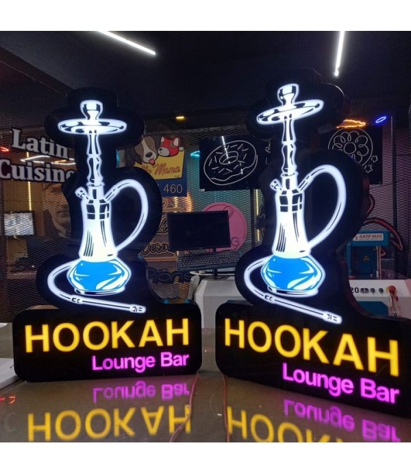 Hookah ışıklı 3D led tabela