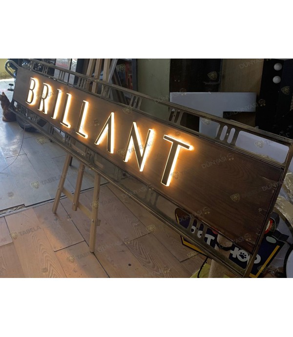 Brillant Patine eskitme ışıklı tabela