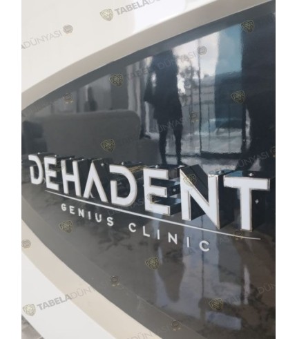 Dehadent siyah krom kutu banko tabelası