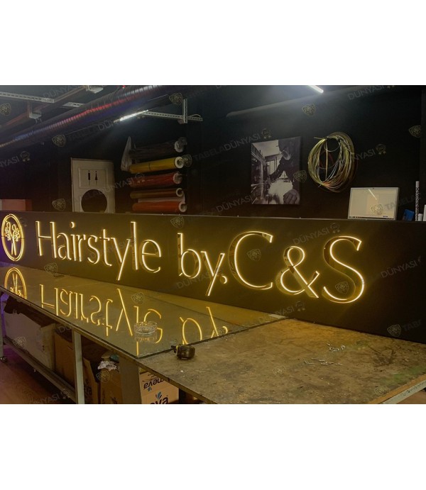 Hairstyle Almanya ışıklı kesme harf tabela