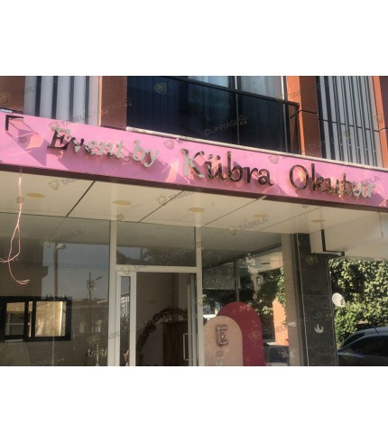 Organizasyon firması Işıklı Gold paslanmaz tabela