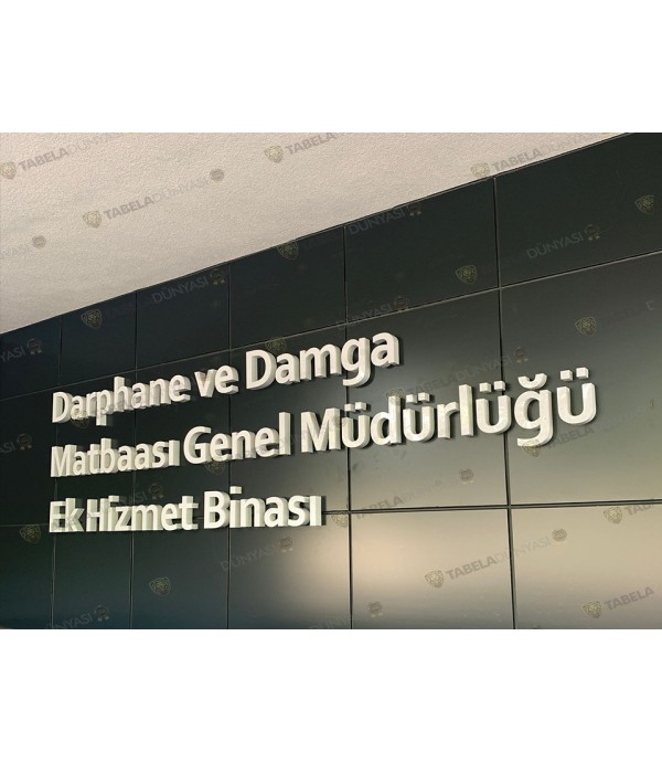 Darphane ışıklı pleksi kutu harf tabela