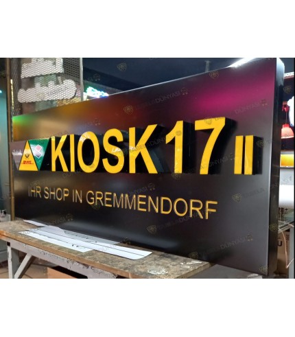 Avusturya ışıklı Kiosk Tabelası