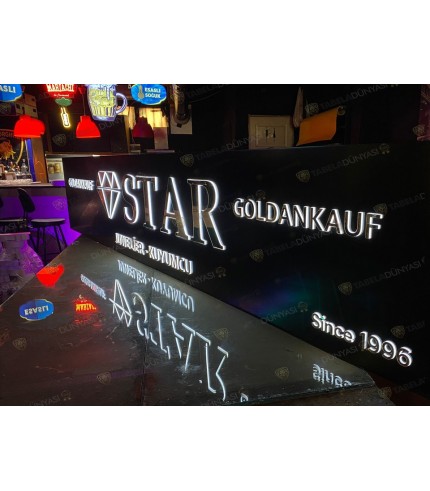 Avusturya Star Goldankauf ışıklı kesme harf tabela