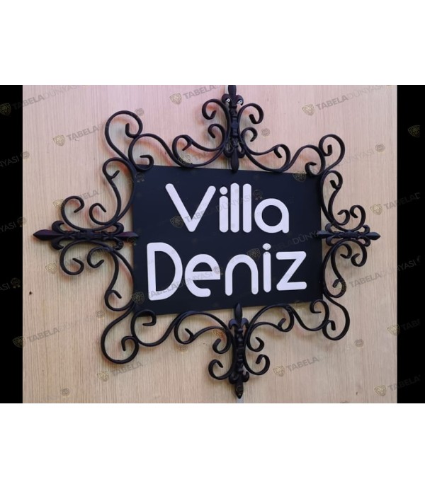 Ferforje Villa Kapı Tabelaları