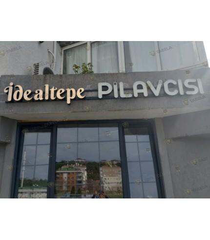 İdealtepe pilavcısı kutu harf tabela