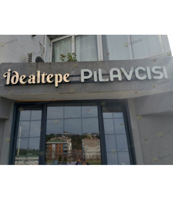 İdealtepe pilavcısı kutu harf tabela