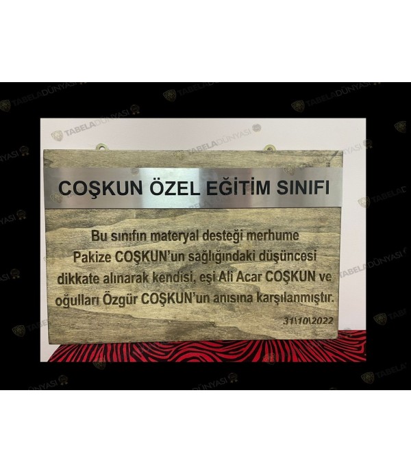 Ahşap Yakma Kapı Tabelası