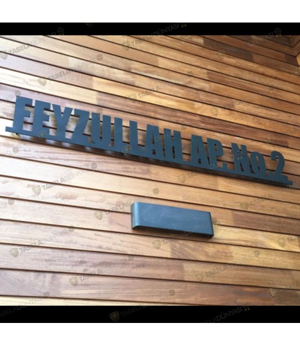 2K Mimarlık alüminyum kesme harf apartman tabelası 