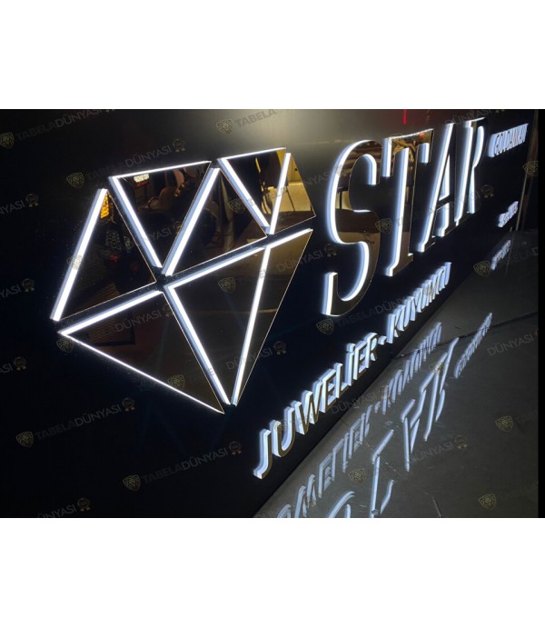 Avusturya Star Goldankauf ışıklı kesme harf tabela