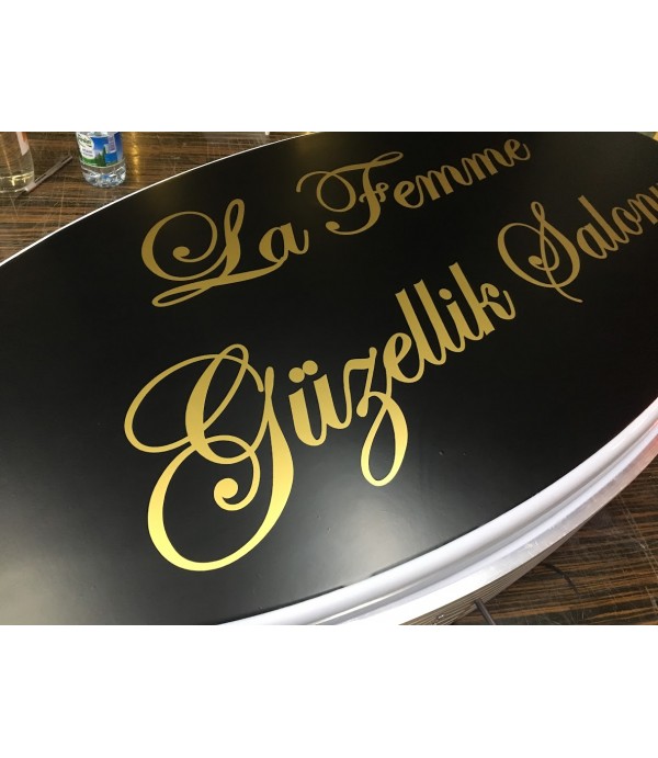 La Femme Güzellik Salonu Işıklı Elips Hazır Tabela