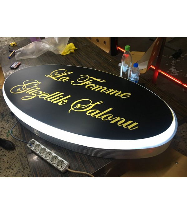 La Femme Güzellik Salonu Işıklı Elips Hazır Tabela