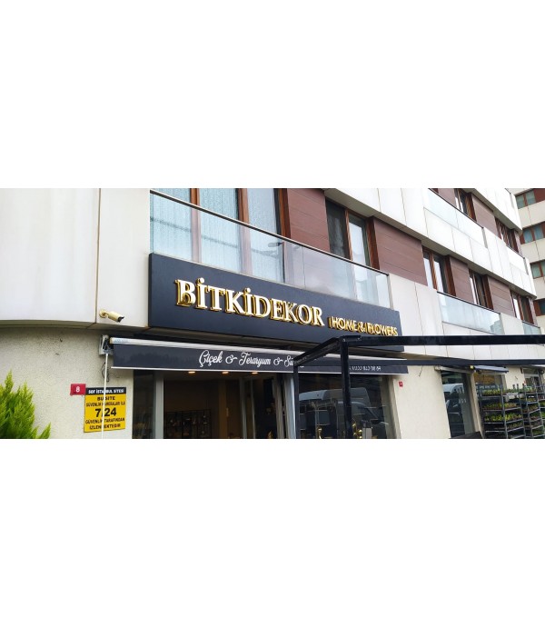 Bitki dekor home Endirekt led Gold kutu harf tabela