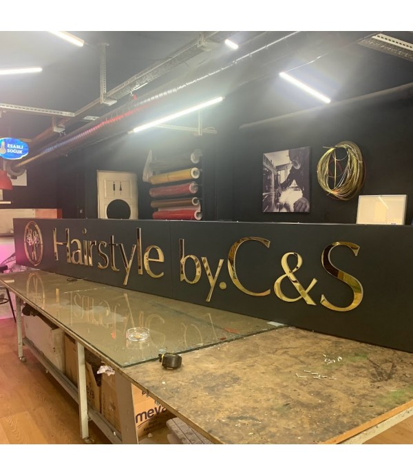 Hairstyle Almanya ışıklı kesme harf tabela