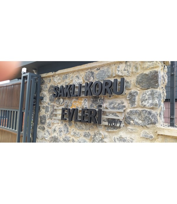 Saklı Koru Evleri Aluminyum Kutu Harf Tabela