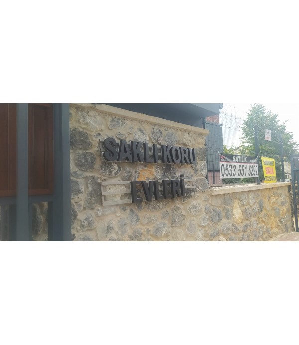 Saklı Koru Evleri Aluminyum Kutu Harf Tabela