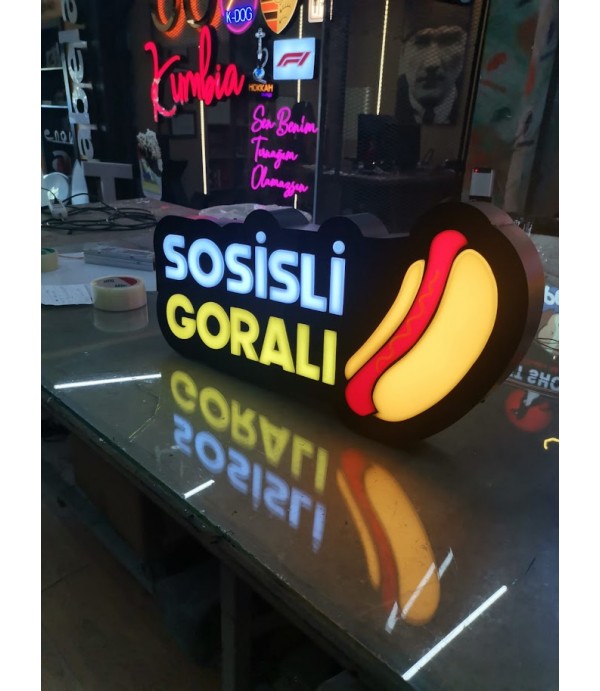 Sosisli 3D Led Tabela (Neon Etkili Tabela)