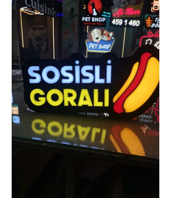 Sosisli 3D Led Tabela (Neon Etkili Tabela)